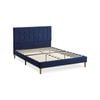 Levede Bed Frame Queen Size Mattress Base Platform Wooden Velevt Headboard Blue