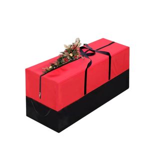 Catzon 165x38x76cm Christmas Tree Storage Bag Large Capacity Oxfor Dust and Moisture Protection-Red