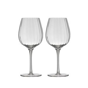 4pc Tempa Sienna Rippled Wine Drinking Glasses Set 22cm Clear