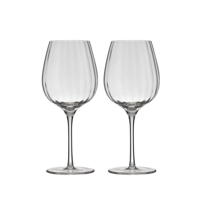 4pc Tempa Sienna Rippled Wine Drinking Glasses Set 22cm Clear