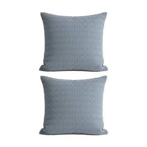 2PK Cloud Linen Celeste Seersucker Cotton Waffle European Pillowcase Ink 65x65cm
