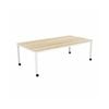 Olg Axis Mobile Table White Frame New Oak Ravine Top L1800mm X W600mm
