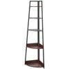 VEVOR 5 Tier Corner Shelf Rustic Brown Plant Rack with Metal Frame for Bedroom