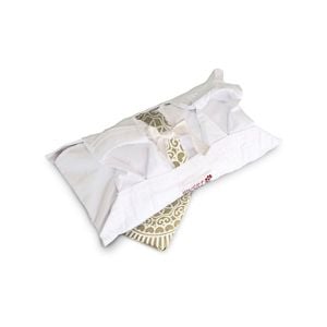 Sweet Goodbye COCOON - Soft Pet Casket - Burial & Cremation Ceremony Kit (Classic Cotton) | White/Natural, XS