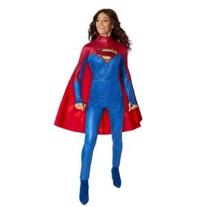 Supergirl Halloween Costume for Women Deluxe 2023 The Flash Movie Jumpsuit with Cape, Extra Small