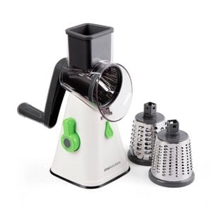 4pc Progressive Rotary Grate/Slice Manual Crank Food Processor Coarse & Fine