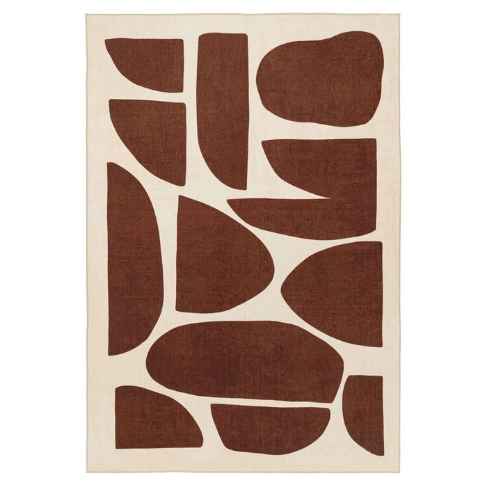Loopsie-220cm X 150cm-soho Brown Printed Washable Rug