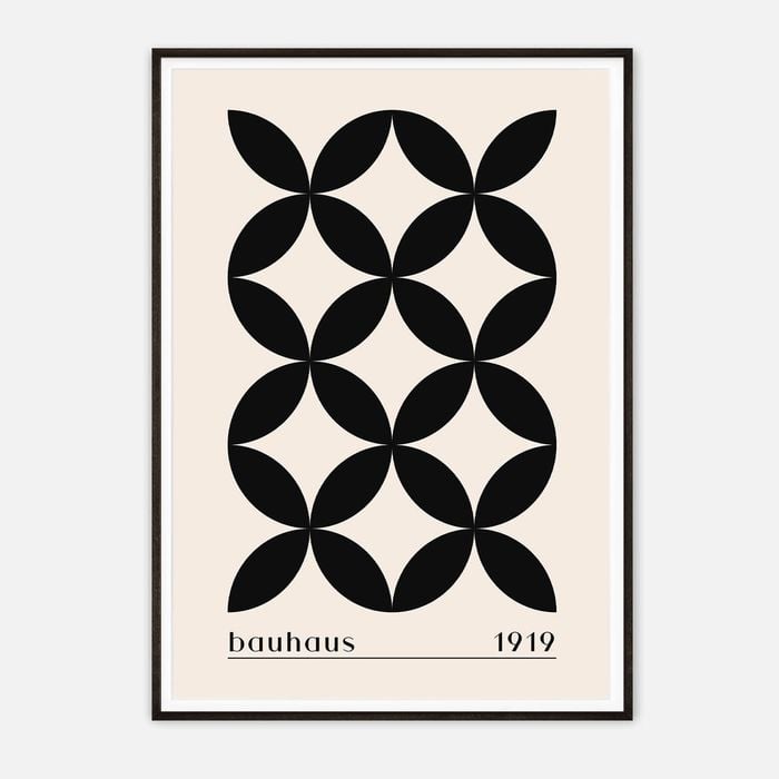 Galrie Bauhaus 1919 Classic Geometric Art Print for Modern Interiors, Black Frame, A0 84 x 119cm (33 x 47inch)