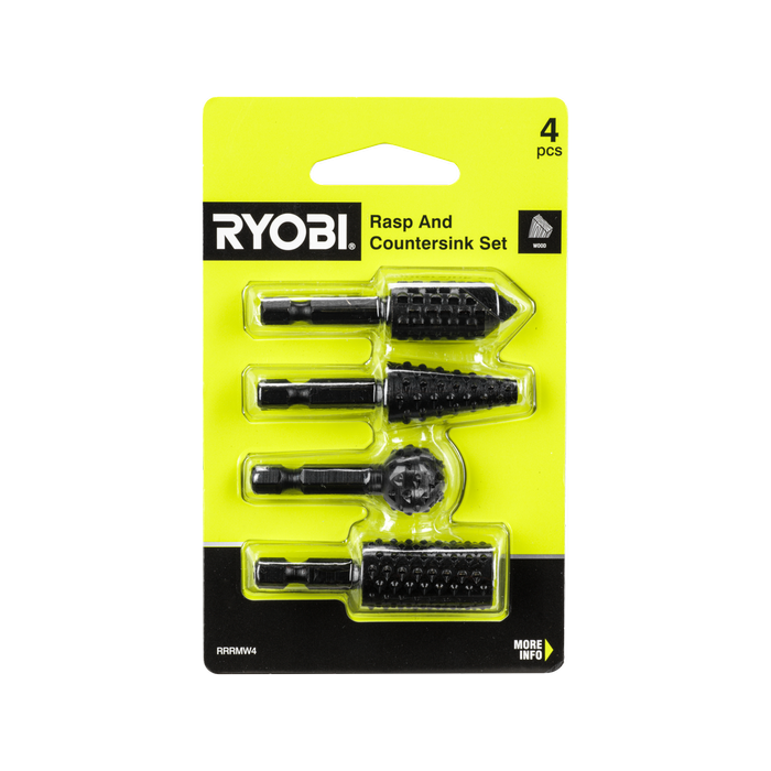 Ryobi 4 Piece Mixed Wood Rasp Set - Bunnings Australia