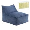 Artiss Bean Bag Chair With Filler Diy Stuffed Bean Bag Lazy Sofa Washable Blue