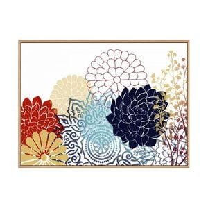 Artey | Bohemian Rosette II - Framed Canvas - Natural Frame - 60 x 80cm