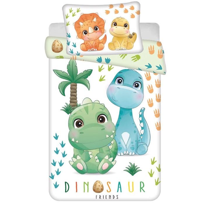 Sweet Home Kids Dinosaur Cotton Quilt Cover Set For Toddler Bed