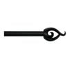 Windoware Admire 120 - 210cm Black Wave Finial Expandable Rod Set