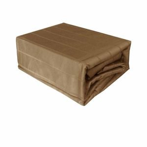 Golden Brown 800tc Luxury Cotton Self-stripe Sheet Set King 40 Cm Wall