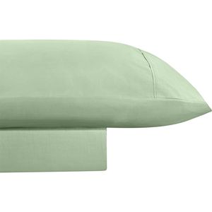 Odyssey Living Breathe Cotton Bed Sheet Set King Single Sage