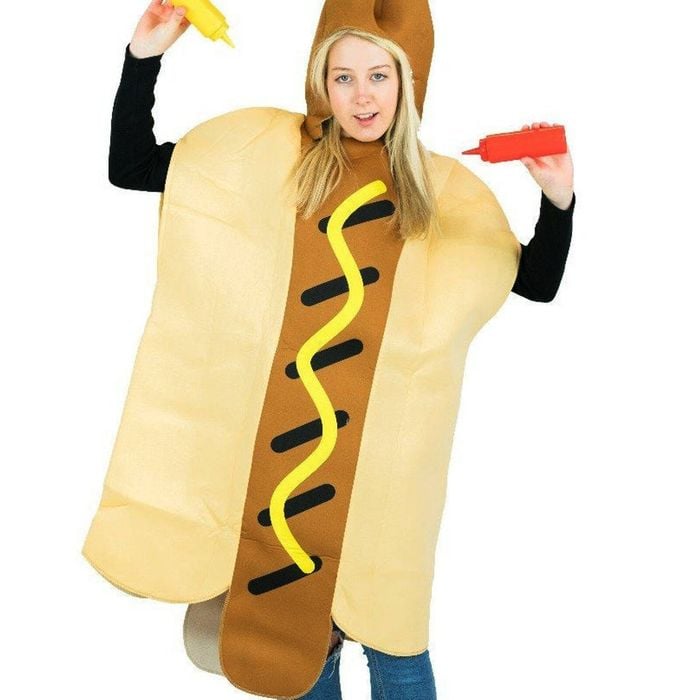 Hot Dog With Mustard Adults Funny Food Costume - One Size