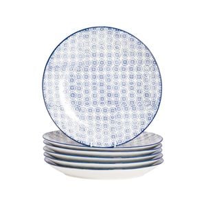 Nicola Spring Patterned Dinner Plates - Print Design - 26cm - Set of 6