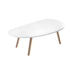 SOGA 80x40 White Coffee Table