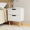 Artiss Bedside Table 2 Drawers - BODEN White