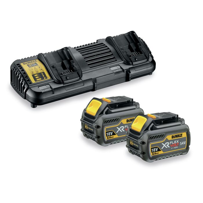 DeWALT 18/54V Flexvolt Battery Charger Kit With 2 x 6.0ah Battery