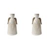 2PK J.Elliot Home Anna Christmas Angel Candle Holder White & Natural