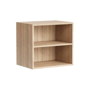 Kaboodle 300-399mm Almond Oak Customisable Deep Med Wall Open Open Shelf