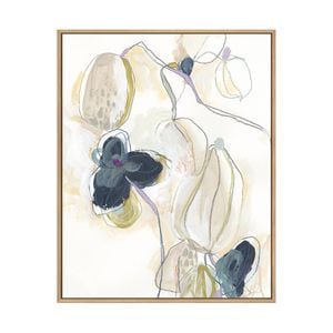 Artey | Abstracted Orchid II - Framed Canvas - Natural Frame - 100 x 125cm