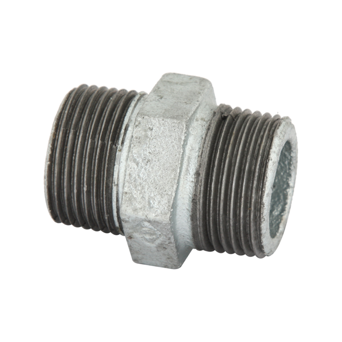 Brasshards 25mm Galvanised Hex Nipple