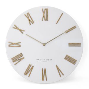 One Six Eight London  FREDERICK White 40cm Metal Wall Clock