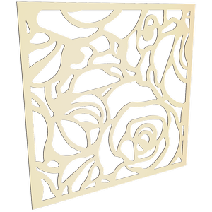 ProtectorAl 300-1200 x 300-1200mm Primrose Roses Unframed Solid Aluminium Decorative Panel