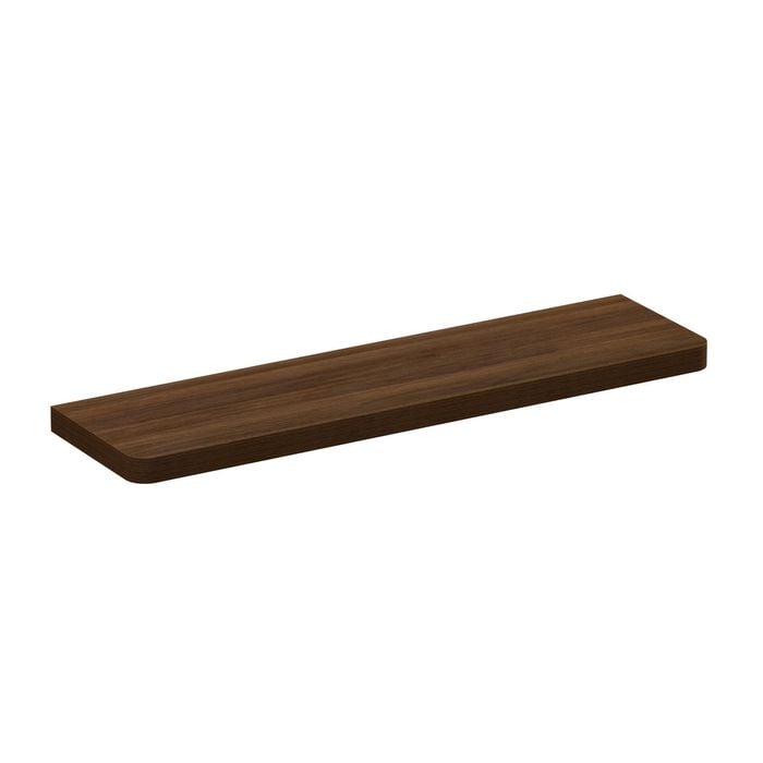 Flexi Storage Decorative Shelving 900 x 36 x 240mm Walnut Curved Floating Shelf