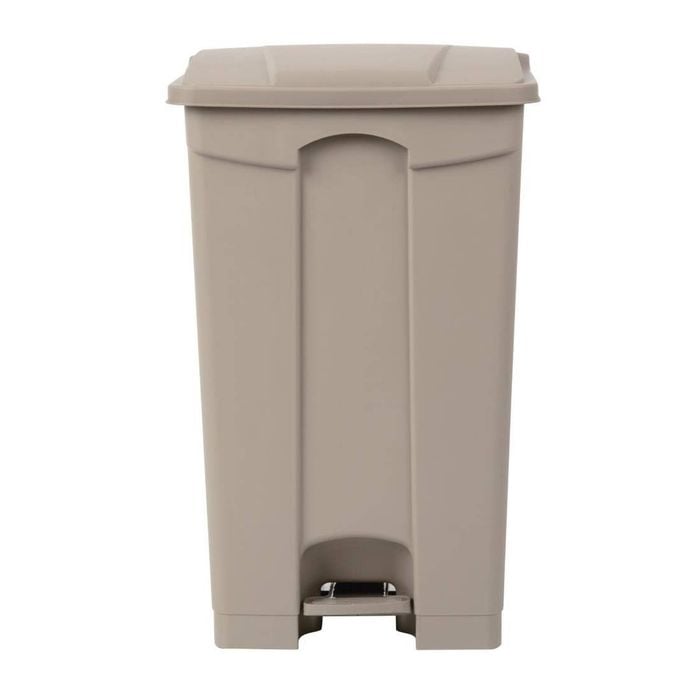 Jantex Kitchen Pedal Bin Hands-free Operation Beige 87ltr Gh639 Commercial Grade Polypropylene Waste Management