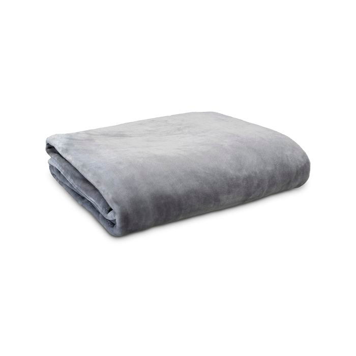 Ardor Boudoir Lucia Luxury Super King Silver Plush Velvet Blanket