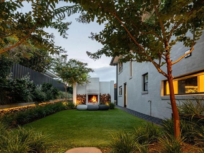 garden in a backyard