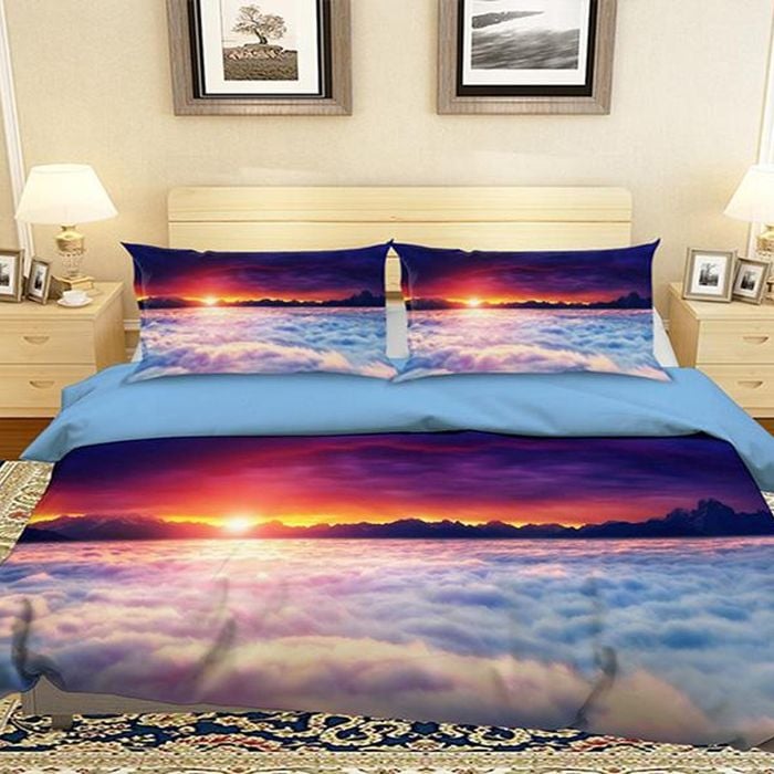 3D Sunset Sea 163 Bedding Set Pillowcases Quilt Duvet Cover Set Queen King
