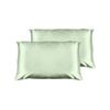Casa Decor Luxury Satin Pillowcase Twin Pack with Gift Box Sage Standard