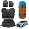 3D Floor Mats Boot Liner Set for Toyota Corolla Hatchback ZR Hybrid 2018-Onwards Cargo Kick Back Seat