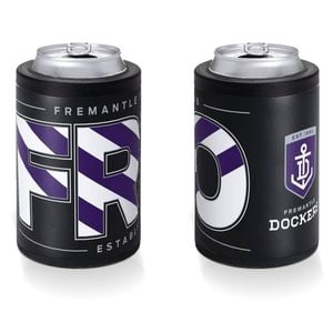 Fremantle Dockers Freo AFL Insulated Stainless Steel Can Cooler With Twist Top Lid