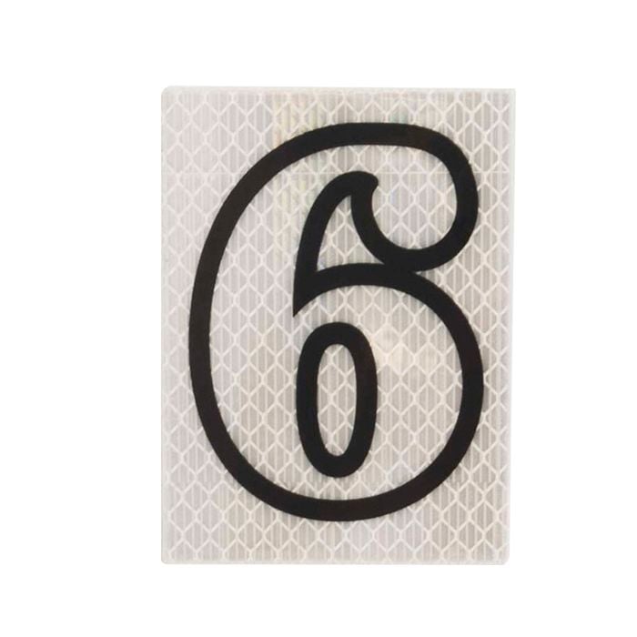 Sandleford 80mm Self Adhesive Night Shine House Number 6