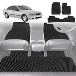 6D Diamond Car Floor Mats for Ford Falcon 2002-2008 BA BF-Full Set-Black-Outback GT