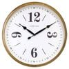 NeXtime Classic Silent Sweep Analogue 39cm Metal Wall Clock - Gold