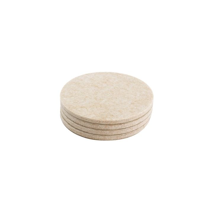 Surface Gard 76mm Beige Round Felt Floor Protection - 4 Pack