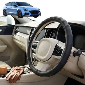 Australian Goose Steering Wheel Cover for Hyundai i30 N 2021 - Current (Hatch Fastback) Circle Black