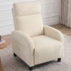 Advwin Recliner Chair Lounge Comfy Sofa Chair Corduroy Beige