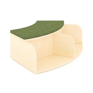 Jooyes Puzzle Series Kids Curved Book Storage Bench With Cushion