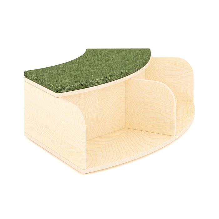 Jooyes Puzzle Series Kids Curved Book Storage Bench With Cushion