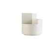 360 degree rotating multi-functional pen holder with 3 separate layer for office desk organiser (White)