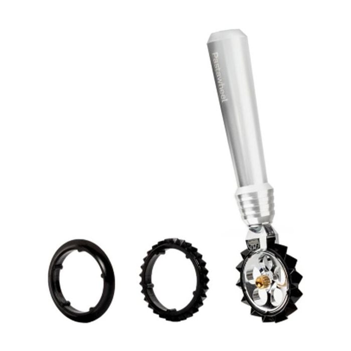 Marcato Premium Pastawheel/Cutter w/Smooth & Wide/Narrow Zigzag Cut Silver