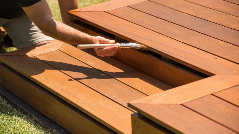 Using a brush to top coat the edges