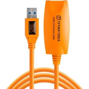 Tether Tools Tetherpro Usb 3 Active Extension, 5m, Hi-visible Orange